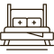 Bed icon dark