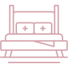 Bed icon pink