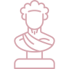 Statue icon pink